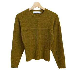 Proenza Schouler Wool Fine Boucle Sweater Yellow S Luxury ASO B Positive 9-1-1